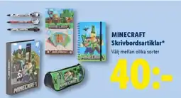Lidl MINECRAFT Skrivbordsartiklar erbjuda