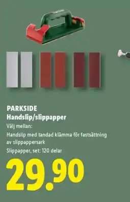 Lidl PARKSIDE Handslip/slippapper erbjuda