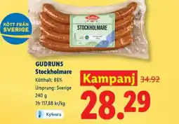 Lidl GUDRUNS Stockholmare erbjuda