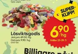 DollarStore Lösviktsgodis erbjuda