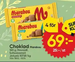DollarStore Choklad Marabou erbjuda