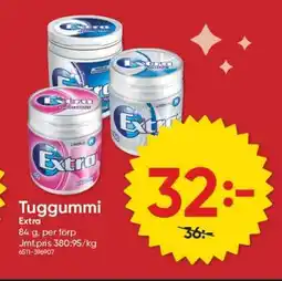 DollarStore Tuggummi Extra erbjuda