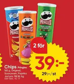 DollarStore Chips Pringles erbjuda