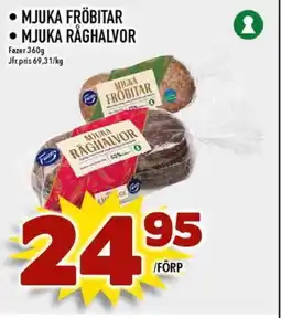 Matdax Fazer Mjuka fröbitar • Mjuka råghalvor erbjuda