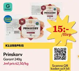 MatArket Garant Prinskory erbjuda