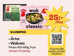 MatArket Findus • Ärtor • Wokmix erbjuda