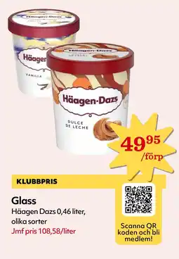 MatArket Häagen Dazs Glass erbjuda