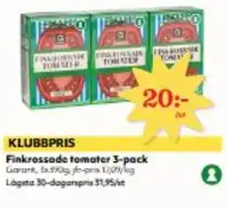 Hemköp Finkrossade tomater 3-pack erbjuda