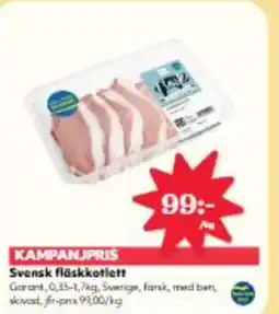 Hemköp Svensk fläskkotlett erbjuda