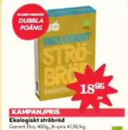 Hemköp Kampanjpris ekologiskt ströbröd erbjuda