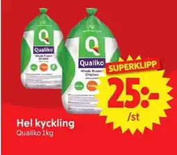 Nya Pulsen Hel kyckling Qualiko erbjuda