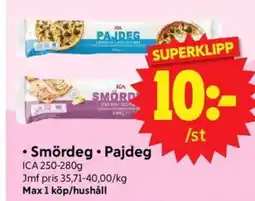 Nya Pulsen Smördeg Pajdeg erbjuda
