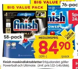 Rusta Finish maskindisktabletter erbjuda
