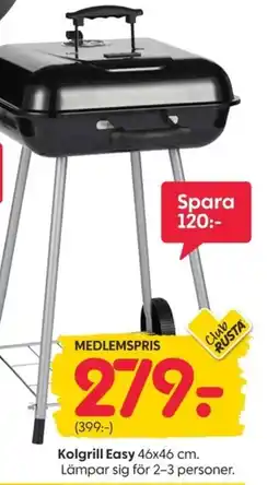 Rusta Kolgrill Easy erbjuda