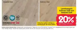 Rusta Laminatgolv Kalmar Oak och Helsinki Oak erbjuda