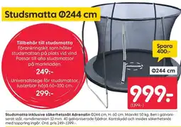 Rusta Studsmatta inklusive säkerhetsnät Adrenalin erbjuda