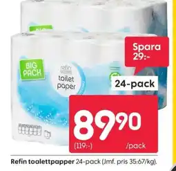 Rusta Refin toalettpapper erbjuda