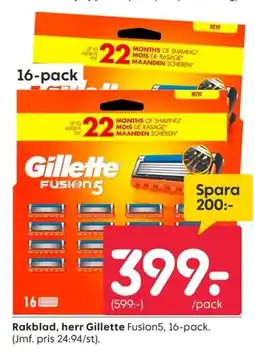 Rusta Rakblad, herr Gillette erbjuda