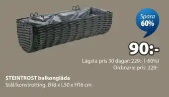 JYSK STEINTROST balkonglåda erbjuda