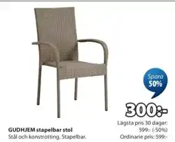 JYSK GUDHJEM stapelbar stol erbjuda