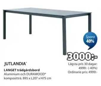 JYSK LANGET trädgårdsbord erbjuda