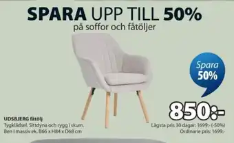 JYSK UDSBJERG fåtölj erbjuda