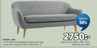 JYSK EGEDAL soffa erbjuda