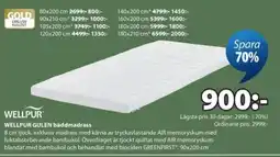 JYSK WELLPUR GULEN bäddmadrass erbjuda