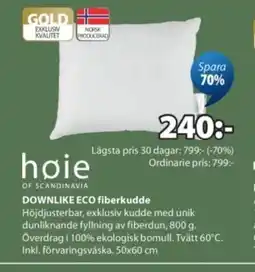 JYSK DOWNLIKE ECO fiberkudde erbjuda