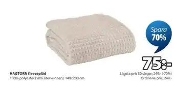 JYSK HAGTORN fleecepläd erbjuda