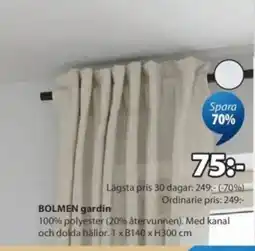 JYSK BOLMEN gardin erbjuda
