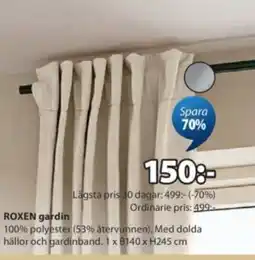 JYSK ROXEN gardin erbjuda