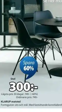 JYSK KLARUP matstol erbjuda