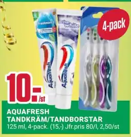 ÖoB Aquafresh Tandkräm/tandborstar erbjuda