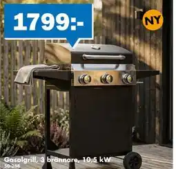 Biltema Gasolgrill, 3 brännare, 10,5 kW erbjuda