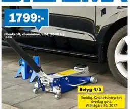 Biltema Domkraft, aluminium/stål, 2500 kg erbjuda