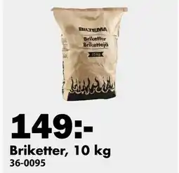 Biltema Briketter, 10 kg erbjuda