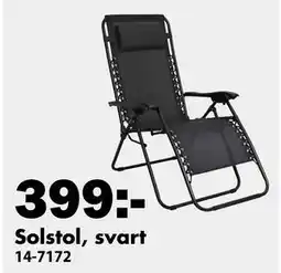 Biltema Solstol, svart erbjuda