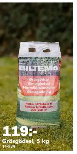Biltema Gräsgödsel, 5 kg erbjuda
