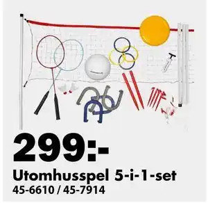 Biltema Utomhusspel 5-i-1-set erbjuda
