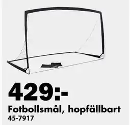 Biltema Fotbollsmål, hopfällbart erbjuda