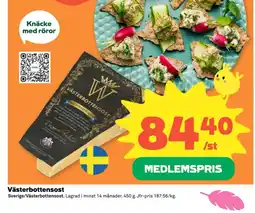 Coop Västerbottensost erbjuda