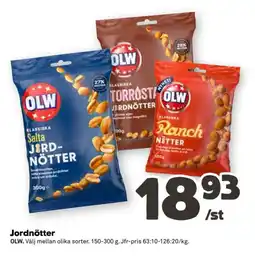 Coop OLW Jordnötter erbjuda