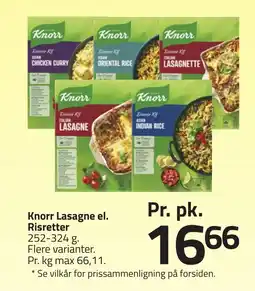 Fleggaard KNORR Lasagne el. risretter erbjuda