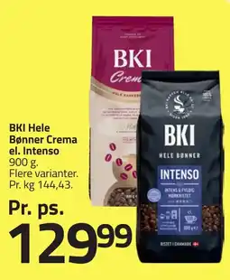 Fleggaard BKI Hele bønner crema el. intenso erbjuda