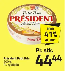 Fleggaard PRÉSIDENT Petit brie erbjuda