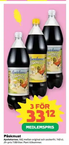 Coop Påskmust, Medlemspris erbjuda