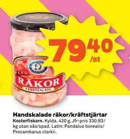 Stora Coop Handskalade räkor/kräftstjärtar erbjuda