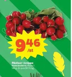 Stora Coop Rädisor i knippe erbjuda