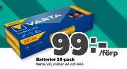 Stora Coop Batterier 20-pack erbjuda